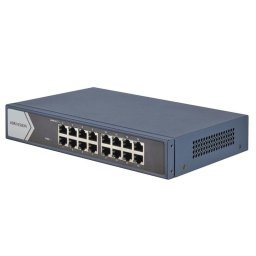 Switch Hikvision DS-3E0516-E(B) 16 Puertos Gigabit Carcasa Metálica Sin Ventilador