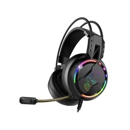 Auriculares Spirit of Gamer Pro H7 con cable USB y jack 3,5 mm para gaming RGB, cancelación de ruido, color negro