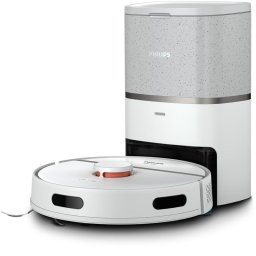 Robot Aspirador y Fregasuelos Philips HomeRun Aqua XU3110/02 con Autovaciado Navegación LiDAR 4.000 Pa Especial Alergias