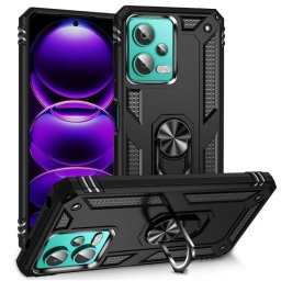 Funda para móvil Max Power Digital Magnética Anillo 360 Silicona Policarbonato Negra para Xiaomi Redmi Note 12 4G