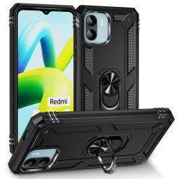 Funda para móvil Max Power Digital Anillo Giratorio Silicona y Policarbonato Negra Antideslizante para Xiaomi Redmi A1 y Redmi A2