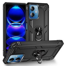 Funda para móvil Max Power Digital Anillo Giratorio Silicona y Policarbonato Negra Antideslizante para Xiaomi Redmi Note 12 5G