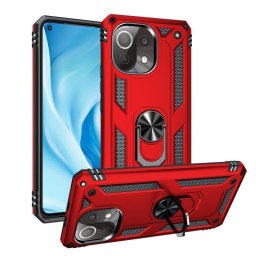 Funda para móvil Max Power Digital Anillo Giratorio Silicona Policarbonato Negra Protección 360 para Xiaomi Mi 11 Lite