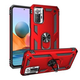 Funda para móvil Max Power Digital Anillo Giratorio Silicona Policarbonato Antideslizante Negra para Xiaomi Redmi Note 10 Pro
