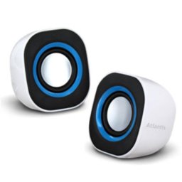 Altavoces Atlantis Land Stereo portátil alámbricos 5W con control rotatorio USB