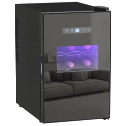 Vinoteca Rolipo 39L 56cm Negra Termoeléctrica 15 botellas LED azul