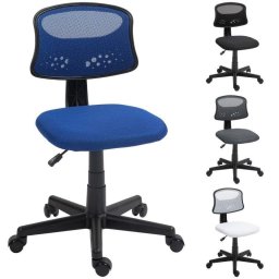 Silla de Oficina Welltin T1008 Sin Brazos Malla Transpirable Azul