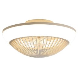 Ventilador de Techo con Luz Welltin EU-KBS-W15K001-WH Motor DC 38cm RGB Reversible Silencioso con Mando