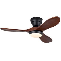 Ventilador de Techo con Luz Welltin EU-36BK-1690SH3-316 Motor DC 91cm 6 Velocidades Silencioso Mando Reversible