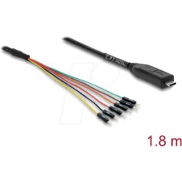 DELOCK 63983 - Conector USB 2.0 tipo C > UART TTL (3,3 V) 6 conectores de cl