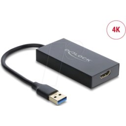 DELOCK 62144 - Adaptador USB Tipo-A macho a HDMI hembra 4K