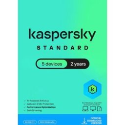 Kaspersky Standard Anti-Virus 2026 - 5 Dispositivos - 2 Años para PC / Mac / iOS / Android - Código de descarga