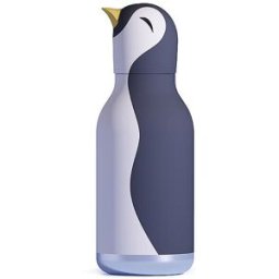 Asobu Botella isotérmica 460ml PINGÜINO gris / blanco gris