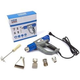 HBM Pistola de aire caliente ajustable Deluxe 2000 vatios Incl 6 accesorios