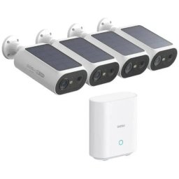 Cámara IP AOSU C8E-4H 2K Visión Nocturna Exterior Panel Solar Alarma Audio Bidireccional