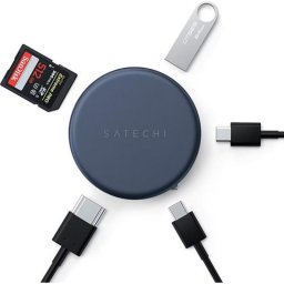 Hub USB-C Satechi OntheGo 5 puertos azul, HDMI 4K, 60W