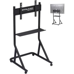 Gtplayer Soporte Monitor Simulador Altura Ajustable 32-65 Pulgadas Con Ruedas