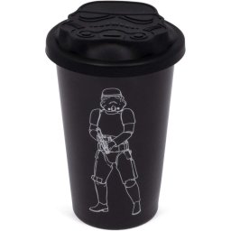 Vaso De Viaje Original Stormtrooper Star Wars Negra Cerámica 275 Mls
