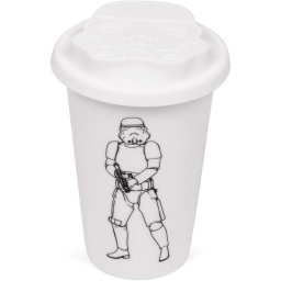 Vaso De Viaje Original Stormtrooper Star Wars Blanca Cerámica 275 Mls