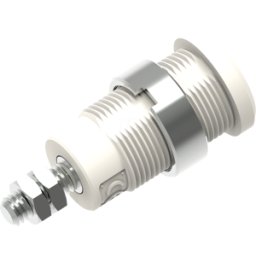 ELECTRO PJP PJP 3265-C-BC - Conector hembra de seguridad tipo banana, 4 mm, blanco