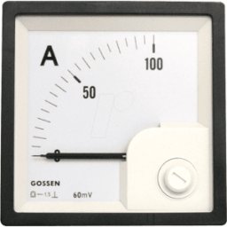 GILGEN, MÜLLER & WEIGERT DQB 72-40A - Herramienta de medición de bobina giratoria 0-40 a, 72x72