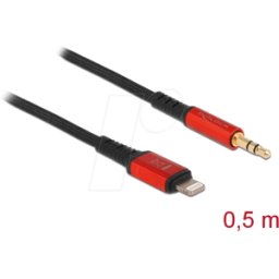 DELOCK 86586 - Cable de conexión de audio Lightning (3,5 mm), 0,5 m, neg