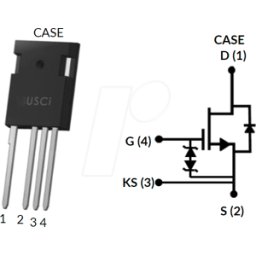 QORVO UF3C120040K4S - FET en cascada de SiC, 1200V 65A Rdson 0,035R TO-247-4L