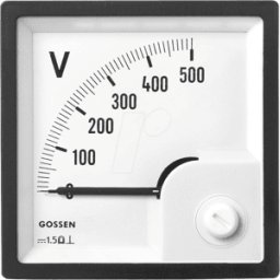 GILGEN, MÜLLER & WEIGERT DQB 72-60V - Herramienta de medición de bobina giratoria 0-60 V, 72x72