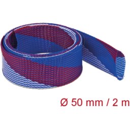 DELOCK 20761 - Manguito trenzado elástico 2 m x 50 mm azul-rojo-blanco