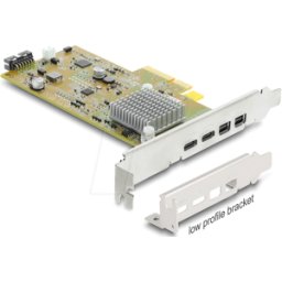 DELOCK 91372 - Tarjeta PCI Express x4 a 2 × USB Type-C™ externos 40 Gbps (DP Al