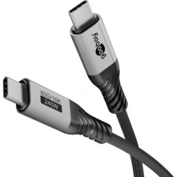 GOOBAY 74775 - Cable USB4 2,0, 80 Gbps, 240 W, 16K 60 Hz, chaqueta textil, 1,0