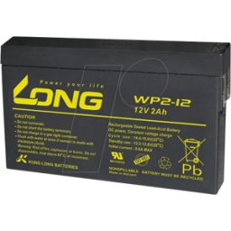 KUNG LONG WP 2-12 - Batería de lana de plomo, 12V, 2Ah, UPS de reserva