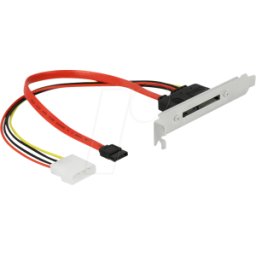 DELOCK 90418 - Placa de ranura SATA 22 pin conector > SATA socket + MOLEX 4 pi