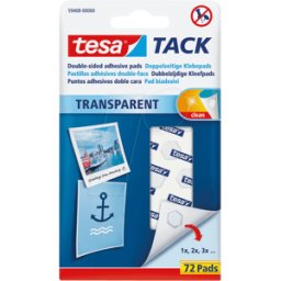 TESA 59408 - TESA® TACHUELAS adhesivas de doble cara, 72 piezas