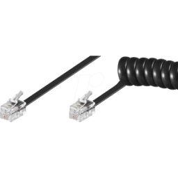 FREI HSK 4-4S 4M - Cable de auricular telefónico, 4 m, negro