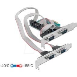 DELOCK 90410 - 4 puertos RS 232, serie, tarjeta PCIe