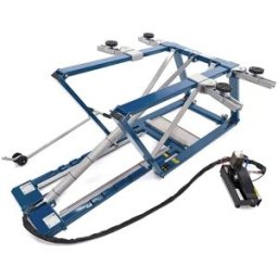 HBM Puente para coches 2500 kg, puente de limpieza, puente para ruedas, ajustable, extra bajo