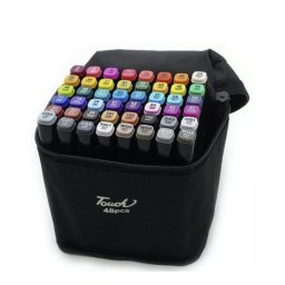 Rotulador doble punta 48 colores estuche doble grosor seguro niños
