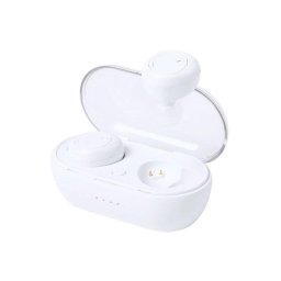 Auriculares Dam Electronics inalámbricos Bluetooth 5.0 intraurales blanco con base de carga y manos libres