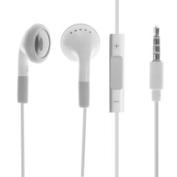 Auriculares Dam Electronics con cable Minijack 3,5 mm Manos libres Micrófono Blancos