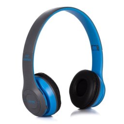 Auriculares Dam Electronics P47 inalámbricos Bluetooth 5.0 con radio FM, lector Micro SD y micrófono integrados, negro