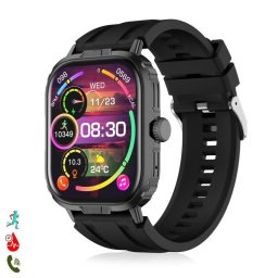 Dam Electronics Smartwatch M106 Bluetooth 2,01" IPS Negro Correa Silicona y Nylon IP68 SpO2 Pulsómetro