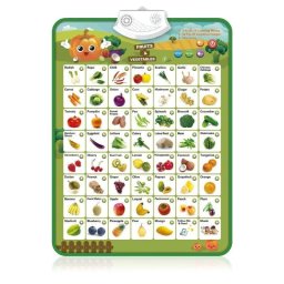 Abecedario Electrónico Interactivo Dam Electronics con Frutas y Verduras para Aprender Inglés, ABC Parlante y Póster Musical