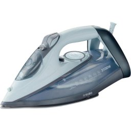 Plancha de ropa Kubo suela cerámica 3100W 320ml golpe vapor 140g azul