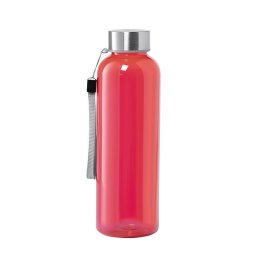 Bidón En Rpet De 600ml De Capacidad. Tapón A Rosca En Acero Inox, Con Cordón De Transporte. Libre De Bpa.