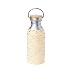 Bidón 600 Ml. Aluminio Con Funda Paja