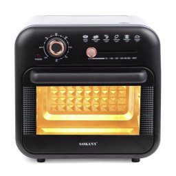 Horno de Sobremesa Dam Electronics Freidora Horno Aire 18L 1800W AirFryer Doble Bandeja Negro