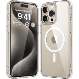 Funda para móvil Just In Case 8305978 Cover TPU Transparente con anilla para iPhone 15 Pro