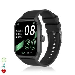 Dam Electronics Qx5 Bluetooth 1,96" TFT Aluminio Negro Correa Negra IP67 Pulsómetro Glucosa