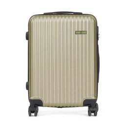 Dam Maleta Trolley De Cabina En Abs, Ligera Y Resistente. Diseño Listón. 23x38x57 Cm. Color: Verde